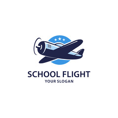 school flight logo design inspiration, vector eps 10