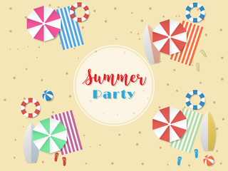 Obraz premium Vector greeting card summer background