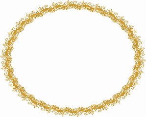 golden frame of flowers