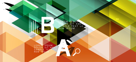 Modern mosaic triangle template background, great design for any purposes. Abstract geometric graphic design triangle pattern. Geometric line pattern.