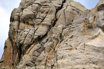 Mount Rushmore's rock formations and designs