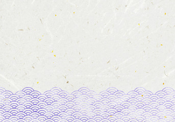 背景：青海波 波 海 伝統 模様 和風 和柄 図案 壁紙 素材 テクスチャー 紫 パープル