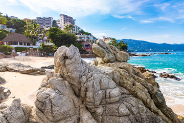 Beautiful morning at Conchas Chinas beach, Puerto Vallarta