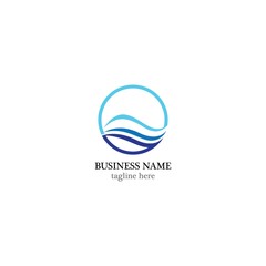 wave logo template vector icon design