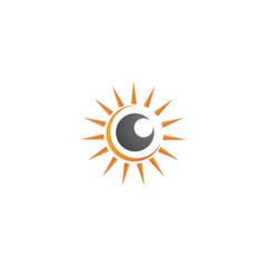 Sun logo template vector icon illustration