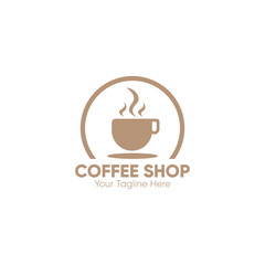 Coffe shop logo design template