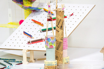 コロコロ転がるピタゴラ装置