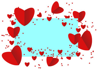 valentines day background with hearts