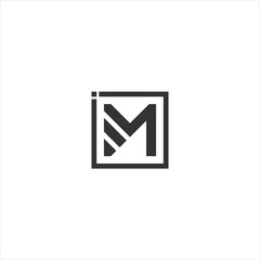 vector logo with the initials "M" which is unique and new