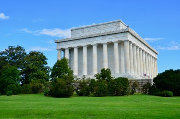 Fototapeta na wymiar Lincoln Memorial: en el National Mall de Washington