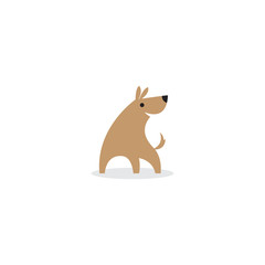 cute dog vector illustration logo template