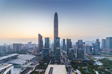 Shenzhen Futian Central District Skyline Cityscape 