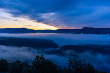 Fototapeta premium Dramatic landscape in Millau, France