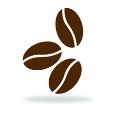 Coffee bean icon for a coffee shop or website