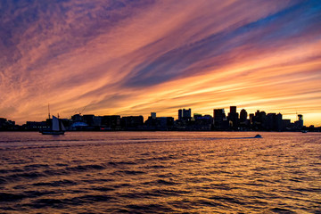 Fototapeta premium Boston Skyline at Sunset