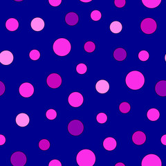 Vector pink & blue polka dot background seamless pattern design illustration for birthday fabric party event decoration gift wrap scrapbook project print fabric wallpaper textile invitation fashion