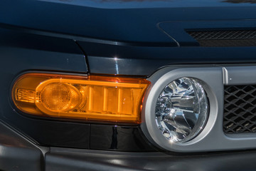 Obraz na płótnie Canvas 自動車のヘッドライト　Headlight of the car old