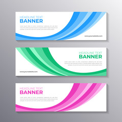 Business banner set template layout design, cool geometric business background, Applicable for Banners, Header, Footer