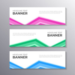 Business banner set template layout design, cool geometric business background, Applicable for Banners, Header, Footer