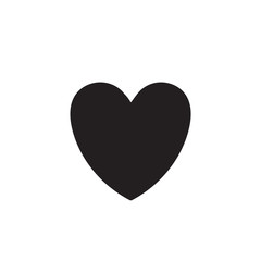 black heart icon with hand drawn doodle style