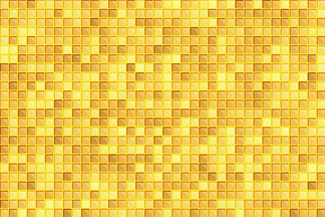 golden color abstract square mosaic texture background