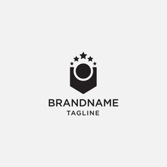 Creative people logo design template with star