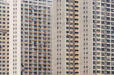 Obraz premium High rise residential building of public estate in Hong Kong city