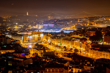 ポルトガル・リスボンの夜景