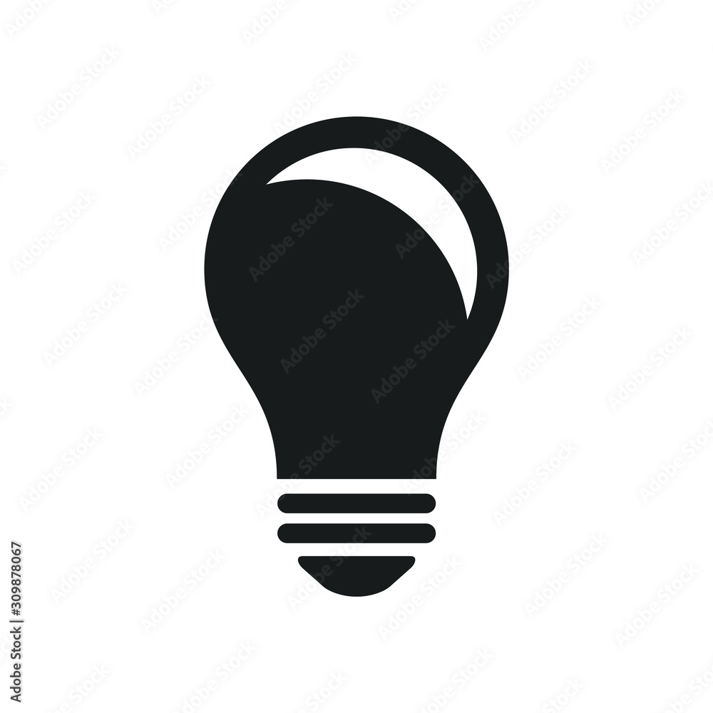 Leinwandbilder light bulb icon vector sign isolated for graphic and web design. glowing light bulb symbol template 