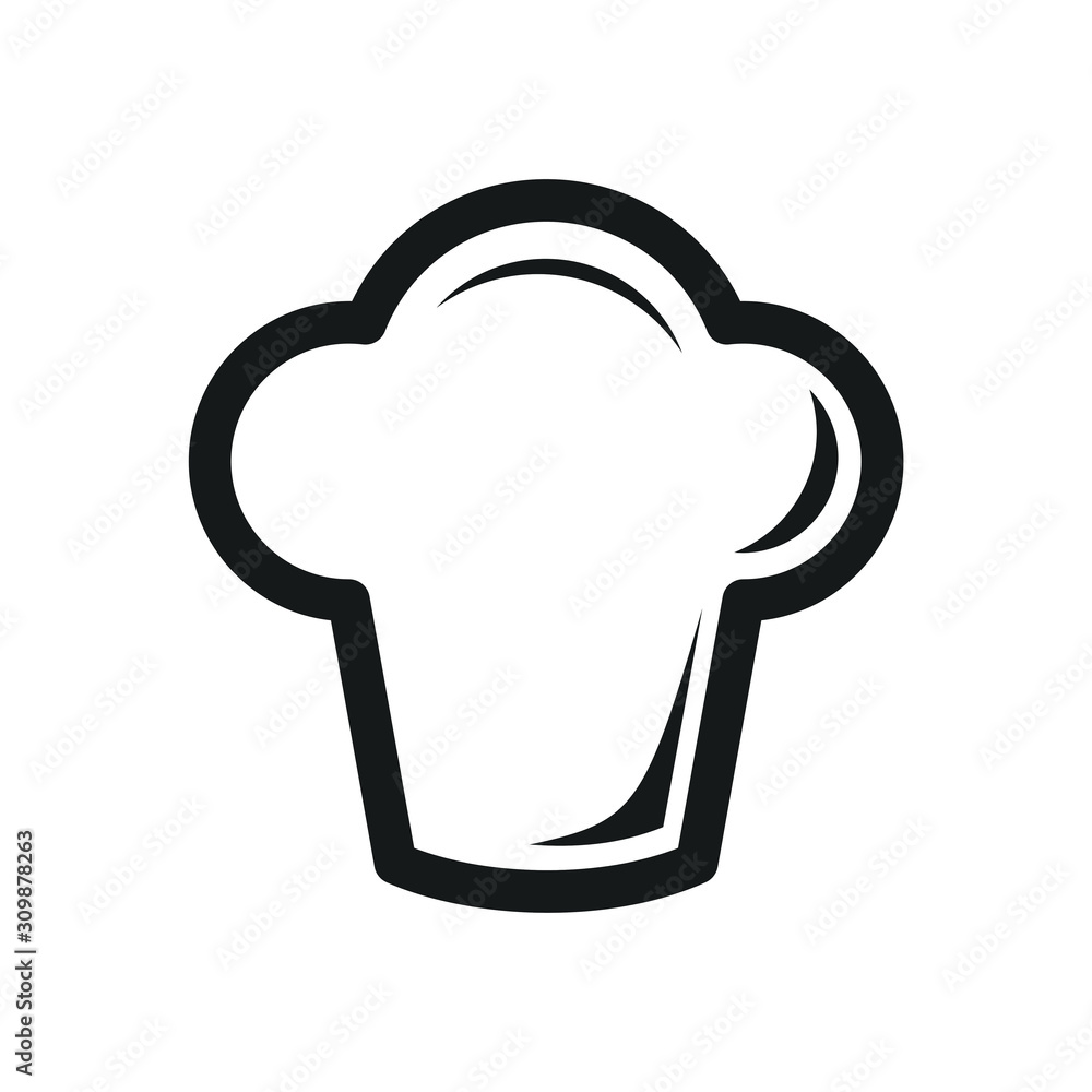 Aufkleber cooking hat icon vector sign isolated for graphic and web design. chef cooking hat symbol template c