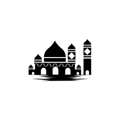 islamic mosque logo vector icon template