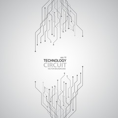 Abstract futuristic circuit board Illustration, high computer technology dark blue color background. Hi-tech digital technology concept. vector illustration