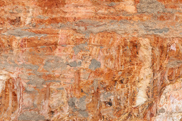 Red rust colored natural wall