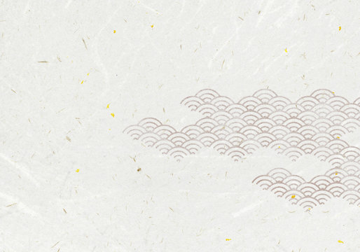 背景：青海波 波 海 伝統 模様 和風 和柄 図案 壁紙 素材 テクスチャー 茶 ブラウン