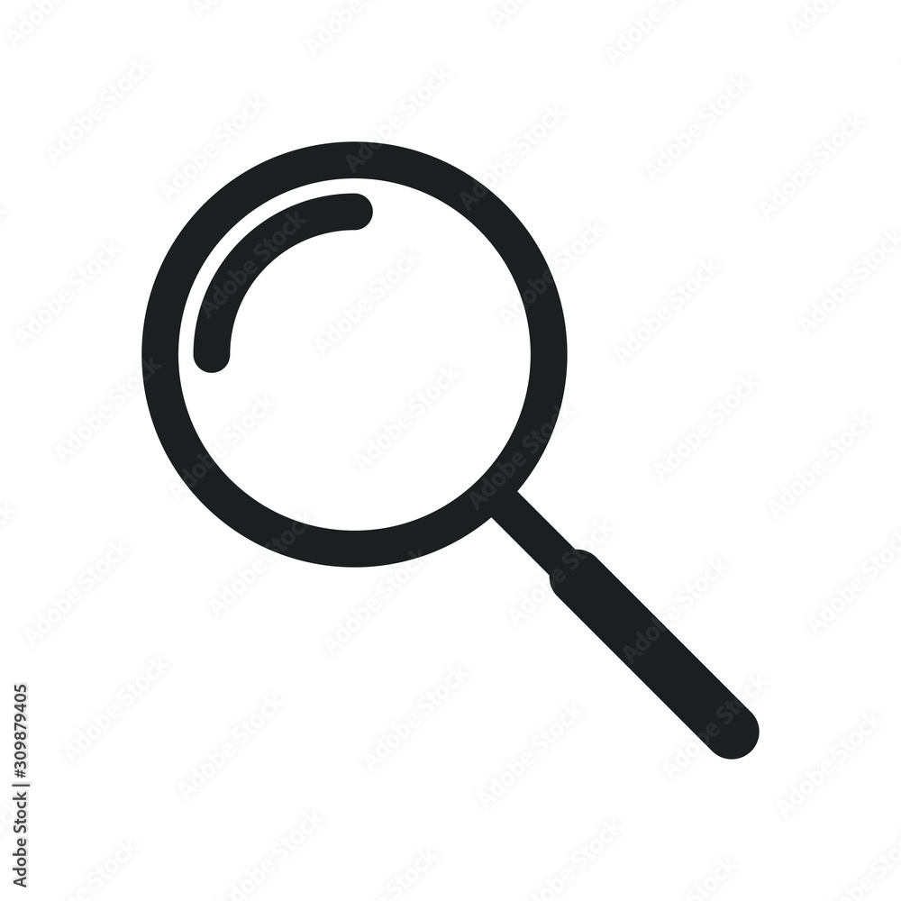 Aufkleber magnifying glass or search icon vector sign isolated for graphic and web design. searching symbol te