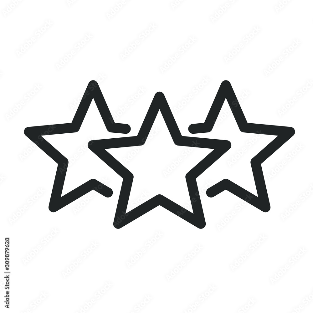 Poster star icon vector sign isolated for graphic and web design. Bonus points. Discount program symbol template color editable on white background, Thin linear graphic Eps10.