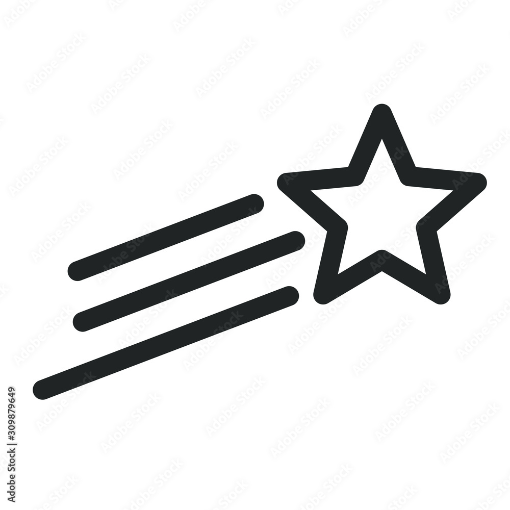 Poster star icon vector sign isolated for graphic and web design. Bonus points. Discount program symbol template color editable on white background, Thin linear graphic Eps10.