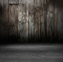 Dark wooden wall