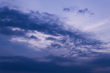 Fototapeta na wymiar Landscape view of dramatic sky at sunset