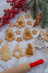 home made traditional German Linzer Cookies