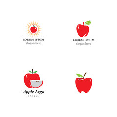 Apple vector illustration design icon logo template