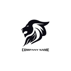 Lion head logo vector, creative graphic illustration design