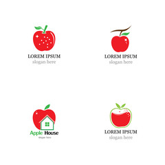 Apple vector illustration design icon logo template