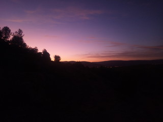 Mountaintop relaxing sunset