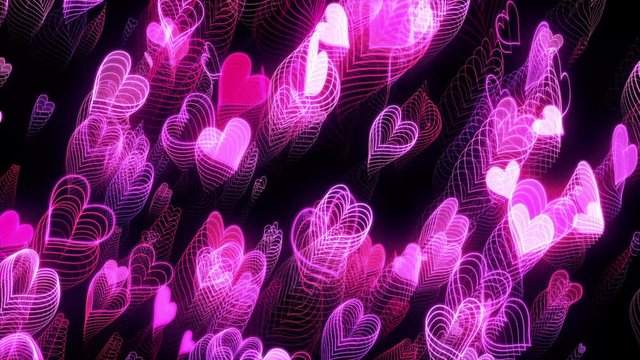 ロマンチックに光るラブリーなハート　ループ 合成サンプル：https://youtu.be/m2VGjWYtIDw