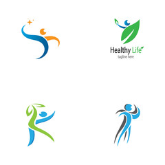 Fototapeta premium Human character logo sign illustration vector design