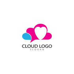 cloud logo design template vector icon