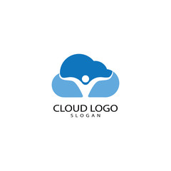cloud logo design template vector icon