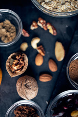 Ingredients for healthy fitness cookies	