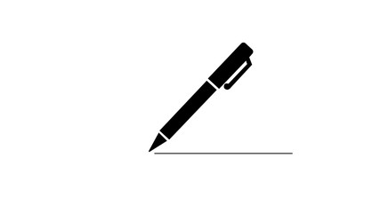  Pen icon, isolated. Flat design